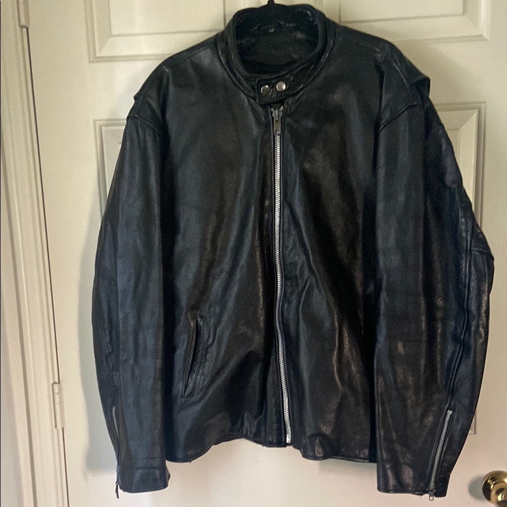 UNIK Men's Black Leather Jacket